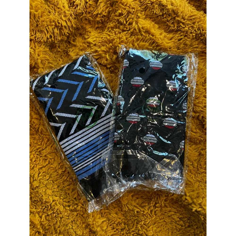 Women's Unbranded Black Blue Patterned Knee High Compression Socks size: S/M